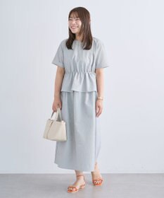 Green Parks 表面感ペプラムレイヤードワンピース