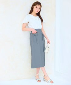 Feroux 【洗える】リボンポケット付きIライン スカート