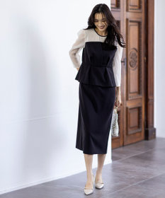 ANY SIS 【LilyCalin】ペプラムビスチェ ドレス