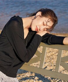 Tiaclasse L 【小倉優子さん着用】【洗える】サマーニットショートパーカー