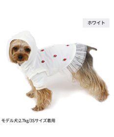 PET PARADISE ペットパラダイス パーカー 苺柄 《ホワイト》 小型犬