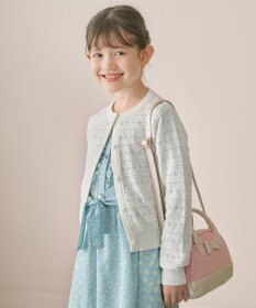 組曲 KIDS 【150-160㎝】フラワーアイレット カーディガン