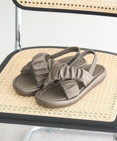 earth music&ecology ギャザークロスサンダル