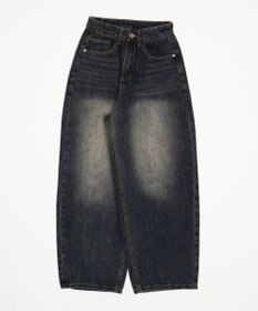 WEGO バックベルトクロスバギーデニム