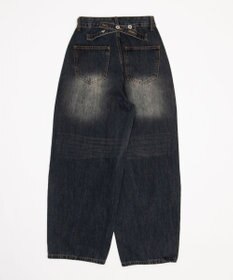 WEGO バックベルトクロスバギーデニム