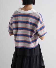 Green Parks エムブレム刺繍ショートボーダーカットソー