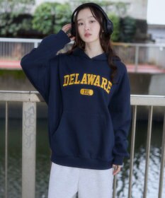 WEGO 【ユニセックス着用ITEM/SMLサイズ展開】グラフィックロゴプルパーカー