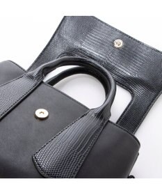 UNBILLION 【テレビ ドラマ着用アイテム】カシュカシュ cachecache / クロコダイル風フラップ2wayミニボストン