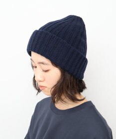 WHITE MAILS 【UNISEX】WOOL PAPER DOUBLE KNIT リブビーニー