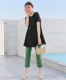 Tiaclasse 【新色追加・洗える】サイドプリーツチュニックブラウス