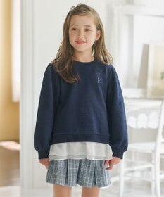 組曲 KIDS 【110-140㎝】フラワーキルト トレーナー