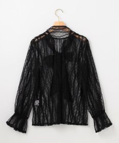 組曲 【前後着用可】チュールフリル ブラウス