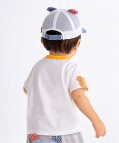 MIKI HOUSE HOT BISCUITS 【70-110cm】 ショルダーベア 半袖Tシャツ