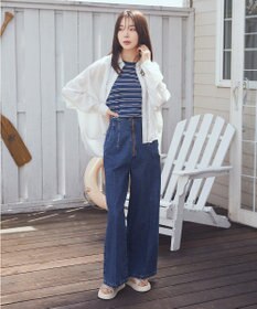 earth music&ecology ワイドシルエットシアーシャツ