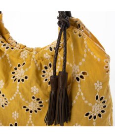 UNBILLION カシュカシュ cachecache / 花刺繍メッシュハンドルトートバッグ