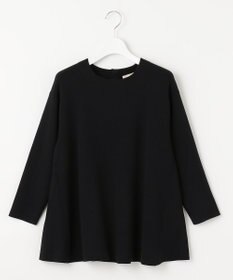 自由区 【洗える】レーヨンポリエステルスムース ペプラムニット