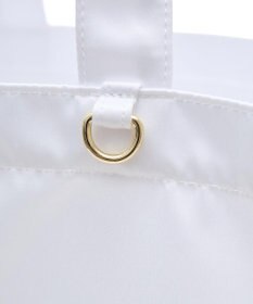 Maison de FLEUR ブランドロゴ発泡プリントスクエアトート