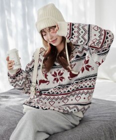 WEGO フラッフィーグラフィックBIGニットプルオーバー