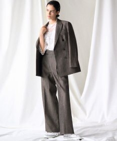 23区 【GOLD LABEL】ウールリネンツイル ワイドパンツ