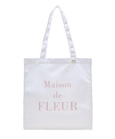 Maison de FLEUR ブランドロゴ発泡プリントスクエアトート