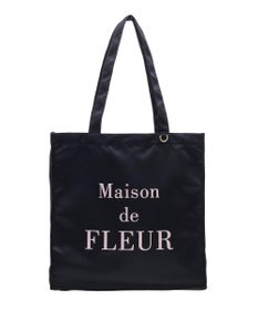 Maison de FLEUR ブランドロゴ発泡プリントスクエアトート