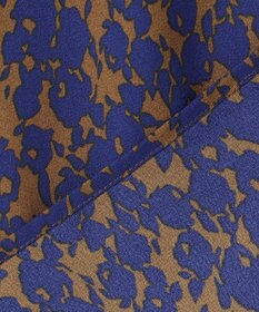 ICB 【洗える】シルエットフラワープリント Tブラウス