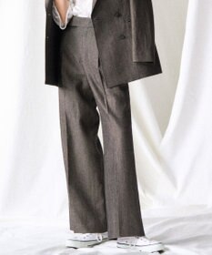 23区 【GOLD LABEL】ウールリネンツイル ワイドパンツ