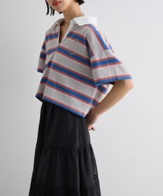 Green Parks エムブレム刺繍ショートボーダーカットソー