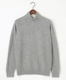 JOSEPH ABBOUD カシミヤブレンド ハイネック ZIP プルオーバーニット