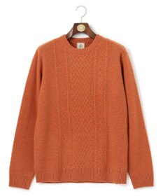 J.PRESS MEN 【Cash Lamb's Wool】ケーブルクルーネック ニット