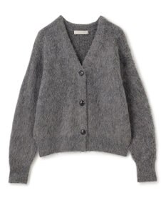 UNFILO アルパカシャギー Vネックカーディガン