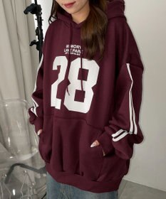 WEGO サイドラインナンバリングパーカー