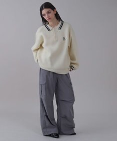 WEGO 【ユニセックス着用ITEM】ワンポイント刺繍ニットポロ