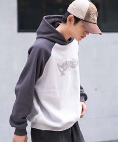 WEGO ラグランプルパーカー