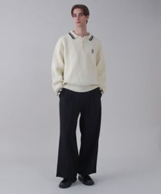 WEGO 【ユニセックス着用ITEM】ワンポイント刺繍ニットポロ