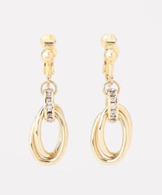 ANY SIS オーバルストーン イヤリング