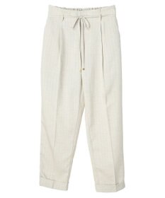 earth music&ecology リネンライクテーパードパンツ（ストライプ）