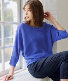 Tiaclasse 【洗える】肩ボタンドルマンニットトップス