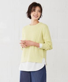 J.PRESS LADIES L 【洗える】 ギザマーセライズコットン ニット