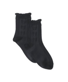 WEGO フリルリボンパターンクルーソックス