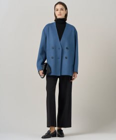 ICB WoolRever ノーカラーショートコート