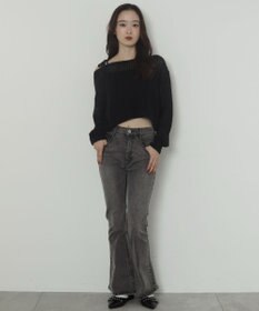 WEGO ストレッチフレアデニムパンツ