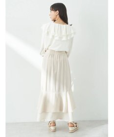 earth music&ecology メローラッフルブラウス