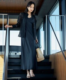 ICB L 【洗える】 アセテートフルダルサテン キャミソールドレス