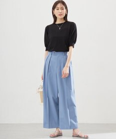 組曲 L シアーパフ袖 ニット