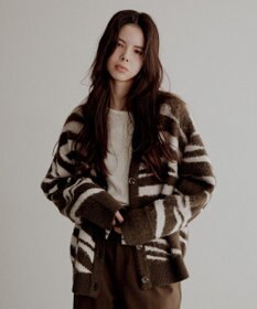 CRAFT STANDARD BOUTIQUE アニマルジャカードニットカーディガン
