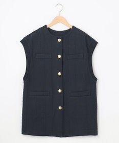 SHARE PARK LADIES 【洗える】ケーブルジャガード ジレ