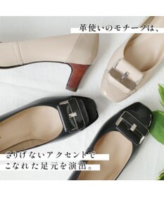 Pointer 日本製 本革スクエアトゥパンプス