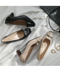 Pointer 日本製 本革スクエアトゥパンプス