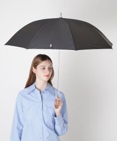 MOONBAT 【WEB限定/遮光率100%/遮熱/UV】POLO RALPH LAUREN（ポロ ラルフローレン）晴雨兼用日傘 無地 オーバーロック刺繍 長傘